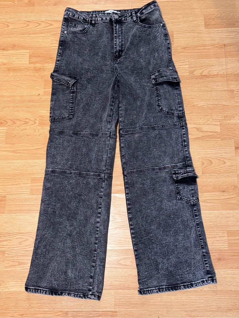 Windsor Black Acid-Wash Denim Jeans